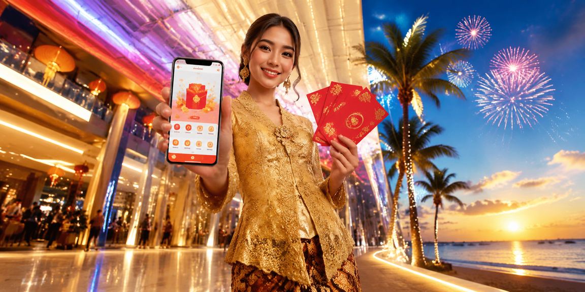 Promosi bonus sampul merah Tahun Baru Cina miototo di Langkawi dengan suasana tempatan